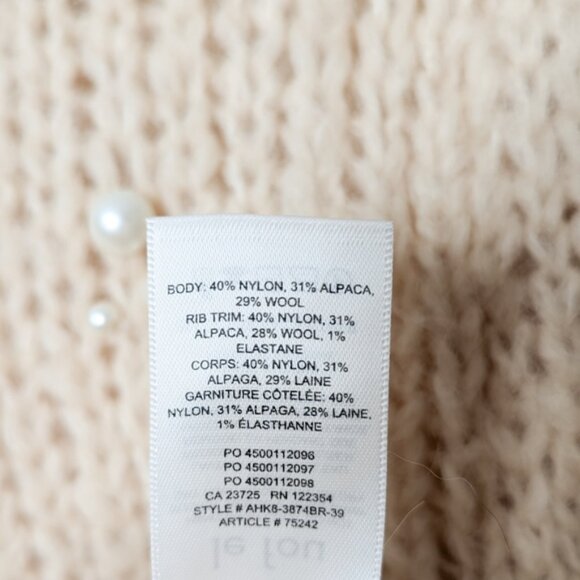 ARITZIA WILFRED Le Fou Shimmy Sweater Pearl Gisele Alpaca Wool Crew XS Aritzia - Picture 15 of 15